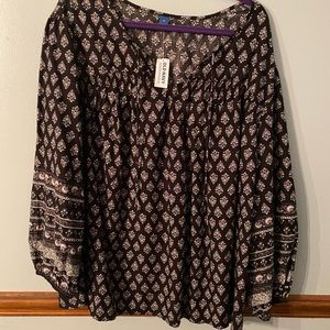 Old Navy | Plus Size 3x | Peasant Blouse | NWT